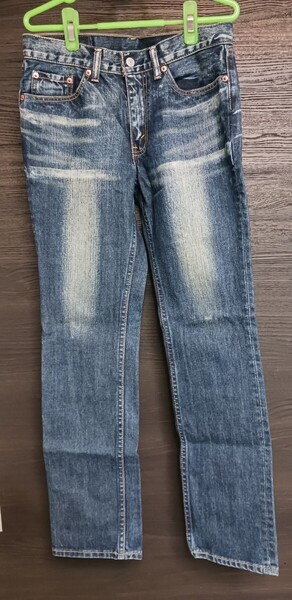送料込★希少廃盤★リーバイス★W502★W31★鬼ヒゲユーズド加工★縦落ち★ローライズストレートデニム★日本製★青★メンズ★Levi's