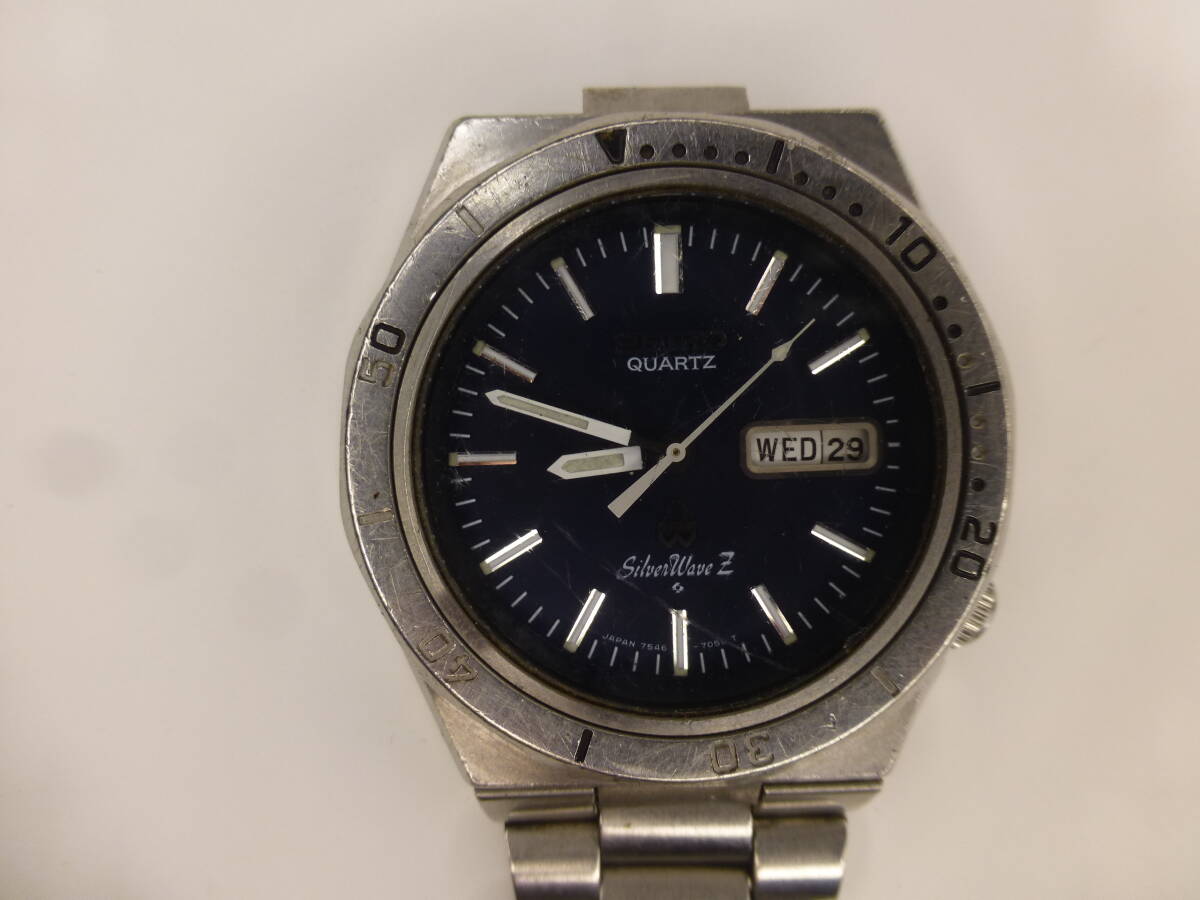 シルバーウェーブ7546モデル キズなし極美品 アンティーク 電池新品 Yahoo!オークション -「seiko silver wave z」の落札相場・落札価格