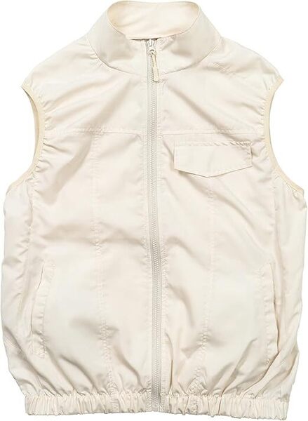 新品 送料無 PRISMATE プリズメイト 空調ベスト 男女兼用 アイボリー ベージュ 空調服 防水 フリー ダブル ファン 作業服