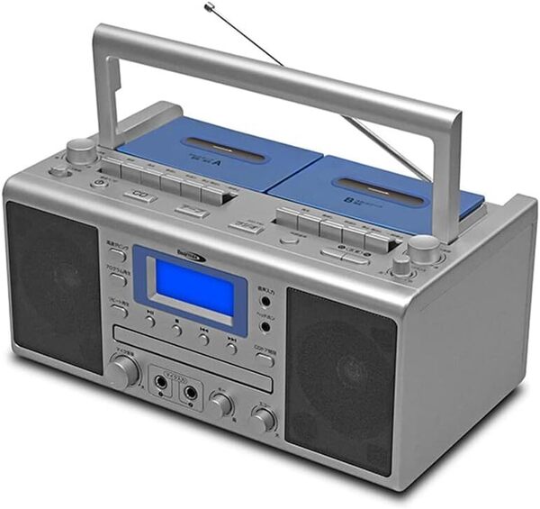 新品 送料無料 メーカー保証有 カラオケCDダブルラジカセ WUTA ウータ KCR-207S マイク2本付属 カラオケ ラジカセ カセット