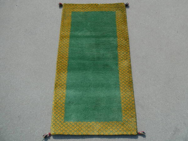 @厚み2cm◆ギャッベ◆ペルシャ絨毯◆アンティーク 家具◆北欧◆骨董◆茶道 華道◆ 117×62cm 2025-0512-10-3 ま