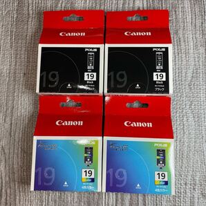 ② Canon キャノン インクカートリッジ BCI-19 ブラック 2個 カラー 2個 4個セット 期限切れ ピクサス