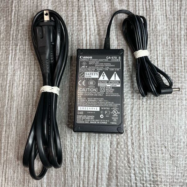 Canon キャノン コンパクトパワーアダプター CA-570 S ビデオカメラ用 充電器 DC 8.4V 1.5A