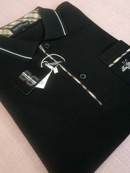 BON GIOVANE ボンジョバネ 新品 SALE!! 80%OFF 超特価 送料無料 長袖 ポロシャツ Lサイズ ポケット付き ゆったり目 ゴルフ 24541 訳あり