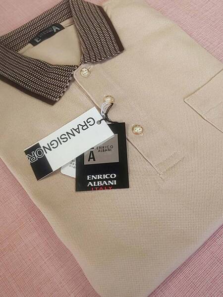 ENRICO ALBANI 新品 SALE!! 80%OFF 超特価 送料無料 半袖 ポロシャツ Lサイズ ゆったり目 ポケット付き 綿100% ゴルフ EA-400 訳あり