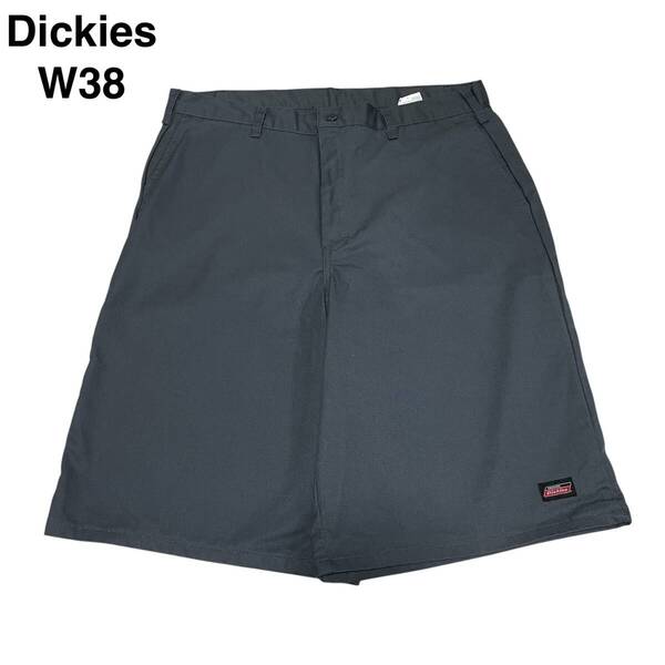 Dickies ディッキーズ w38 ハーフパンツ ショートパンツ 灰色 グレー ねずみ色 古着 極太 半ズボン 短パン ディッキース メンズ ボトムス