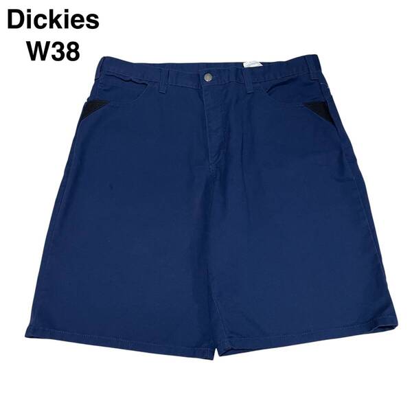 Dickies ディッキーズ w38 ハーフパンツ ショートパンツ ワークパンツ 紺 ネイビー メンズ 古着 極太パンツ オーバーサイズ ディッキース