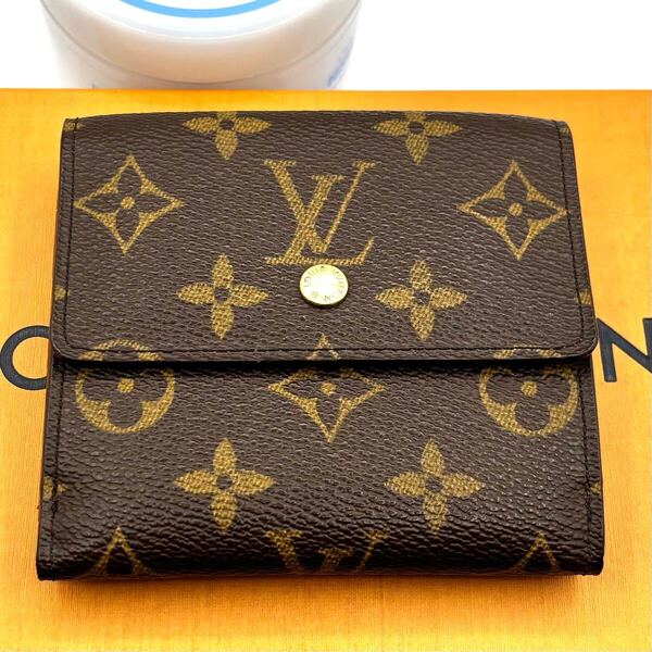 L46 エリーズ モノグラム ルイヴィトン 三つ折り財布 Wホック ポルトモネ ビエ カルトクレディ LOUIS VUITTON