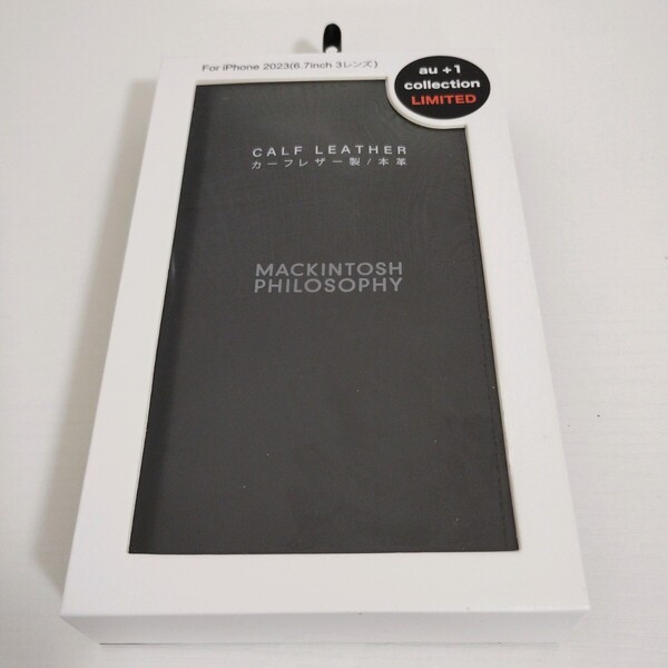 ☆新品未使用☆MACKINTOSH PHILOSOPHY マッキントッシュフィロソフィー iPhone15 Pro MAX スマホケース R23C067K ブラック 送料無料