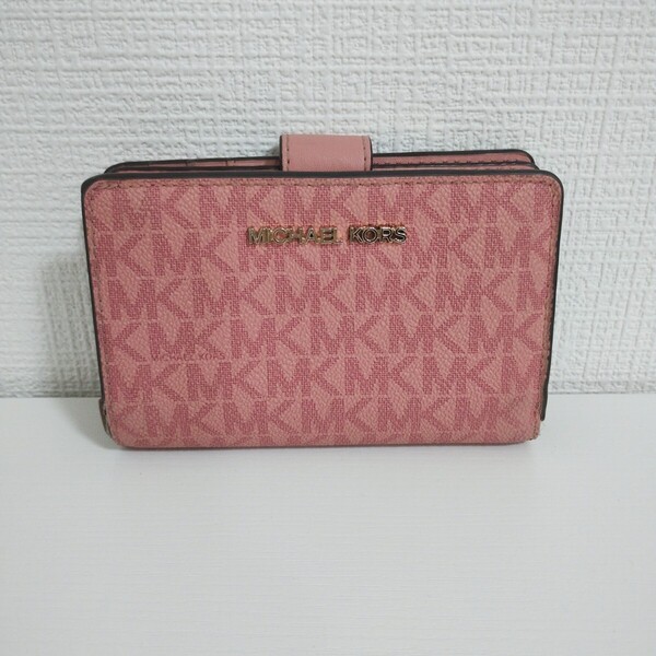 MICHAEL KORS マイケルコース 二つ折り財布 レザー ピンク 小銭入れあり レディース ウォレット 財布 送料無料