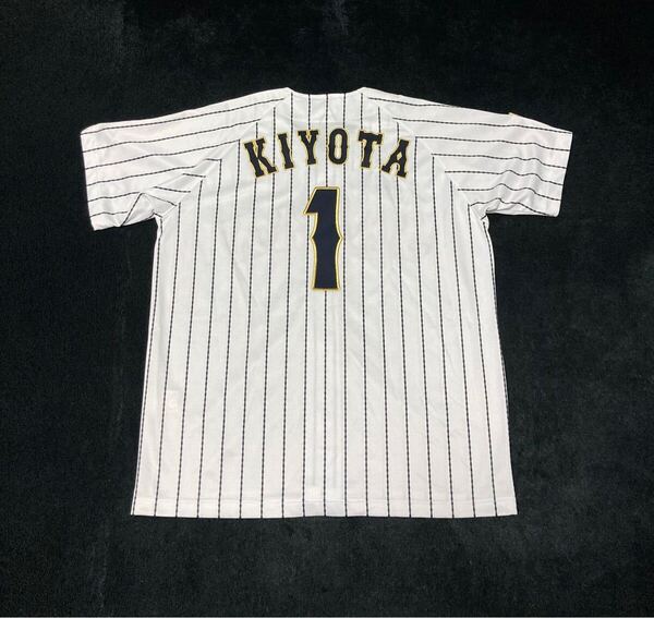 プロ野球 日本代表 侍ジャパン ミズノ製 刺繍 ホーム レプリカ ユニフォーム #1 清田育宏 Lサイズ 即決 千葉ロッテマリーンズ