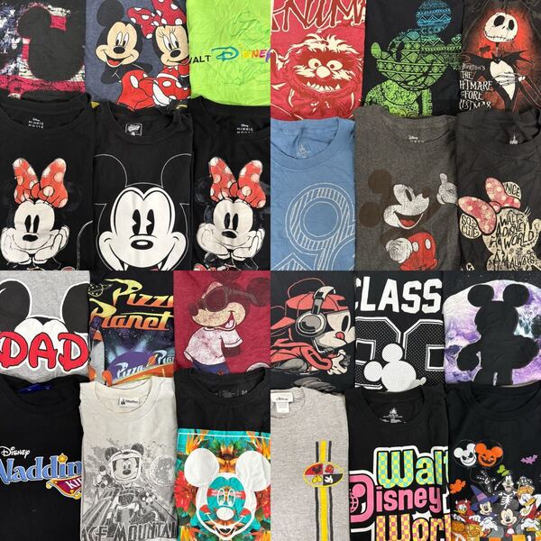 USA古着卸 まとめ売り ⑦オールディズニーTシャツ 24枚 ベール アソート ミッキー ミニー ランド トイストーリー ナイトメア S M L XL 2XL
