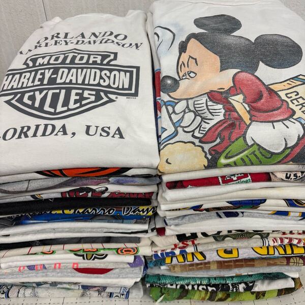 USA古着卸 まとめ売り 47 グッドレギュラーTシャツ ビンテージミックス 57枚 AB〜B品 白 アッシュグレー 90年代 アメリカ製 米国