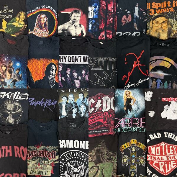 USA古着卸 まとめ売り 24 バンド ムービー ヒューマンTシャツ 24枚 ベール アソート ミュージック ロック アーティスト 映画 ドラマ