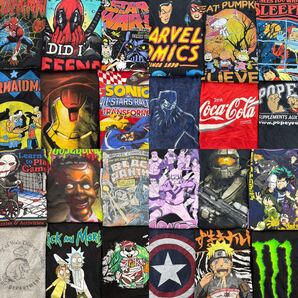 USA古着卸 まとめ売り 40 アニメ キャラクター カンパニーTシャツ 24枚 ベール アソート スパイダーマン マーベル ディズニー スヌーピー