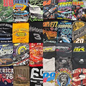 USA古着卸 まとめ売り 10 ナスカー レーシング モーター系Tシャツ 24枚ベール アソート アメ車 インパラ コルベット シボレー ford INDI500