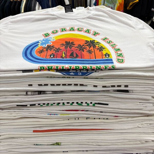 USA古着卸 まとめ売り 18 メンズ白プリントTシャツ A品 80枚 ベール アソート ホワイト リンガー サイズミックス
