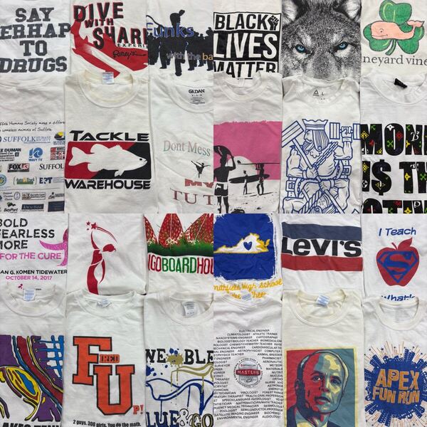USA古着卸 まとめ売り 44 メンズ白Tシャツ A品 24枚 ベール アソート プリント 刺繍 ワンポイント S M L XL 2XL