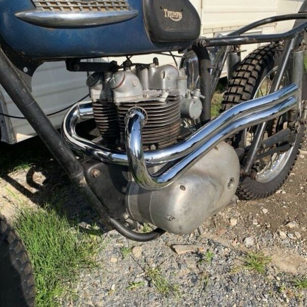 トライアンフ マフラー ハイパイプ エキゾーストパイプ カスタム ビンテージ TR6C T100C 500/650cc (71_0022_24)