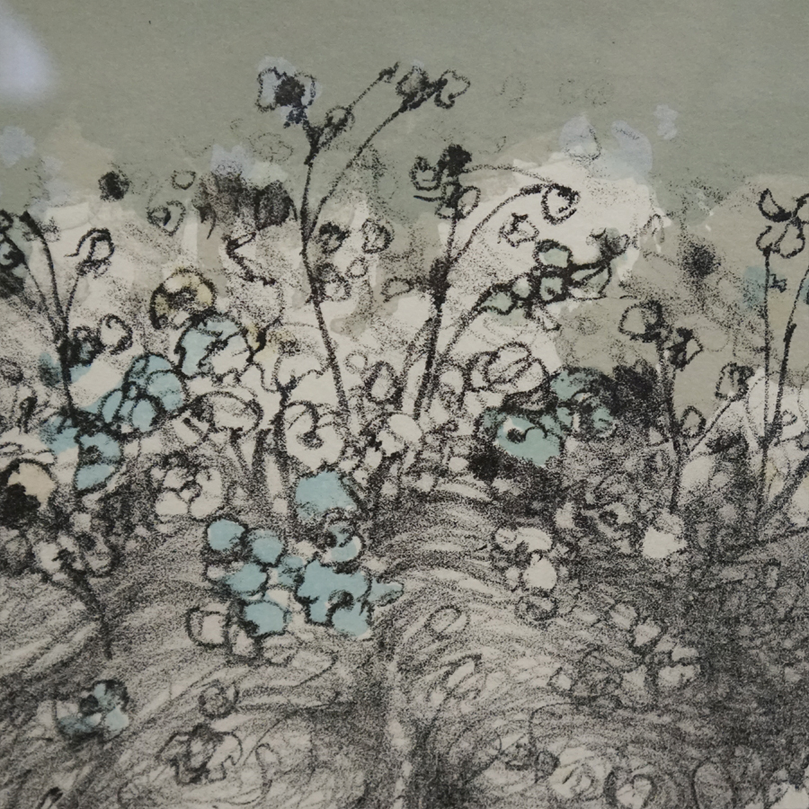 独立美術協会会員 芝田米三『四季の譜』 110/150 リトグラフ