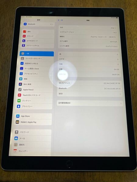 訳あり ジャンク Apple iPad Pro 12.9インチ 第2世代 64GB 中古 本体 Wi-Fiモデル 本体美品