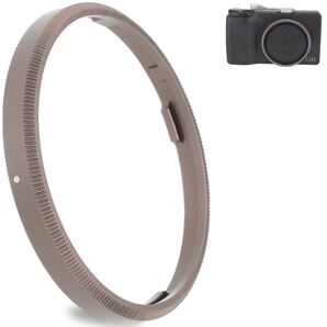 m)Haoge RRC-GR3XG ダークグレーメタル装飾リングキャップ RICOH GR3X/GRIIIX カメラ用 GN-2 交換用