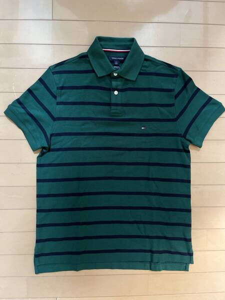 (新品)トミーヒルフィガー (Tommy Hilfiger)レギュラーフィット ストライプ ウィッキング メンズ ポロシャツ 78J9397 Mサイズ