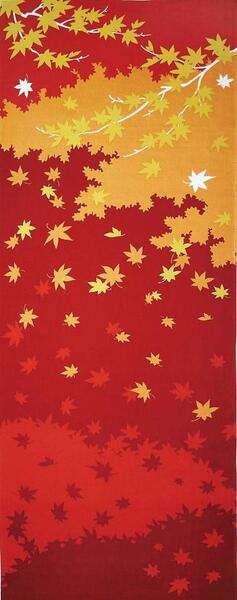 四季彩布 手ぬぐい 紅葉 11月 秋 手拭い てぬぐい 35x90cm