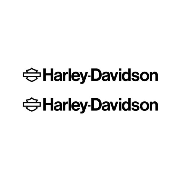 Harley-Davidson デカール ブラック 2枚セット バーアンドシールド ステッカー カッティングステッカー ハーレー