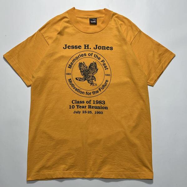 90's フルーツオブザルーム USA製 アメリカ製 ビンテージTシャツ L マスタード シングルステッチ HTK6521
