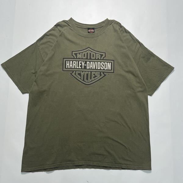 HARLEY DAVIDSON ハーレーダビッドソン ハーレーT 3XL オリーブ バーアンドシールドロゴ ビッグサイズ HTK6513