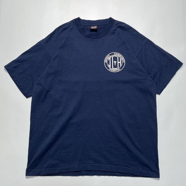 90's フルーツオブザルーム USA製 アメリカ製 ビンテージTシャツ 企業 XL 紺 ネイビー シングルステッチ HTK6591