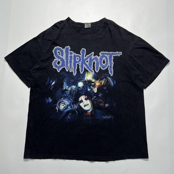 00's Slipknot スリップノット IOWA バンドTシャツ バンT XL ブラック 黒 ロックT Y2Kビンテージ HTK6636