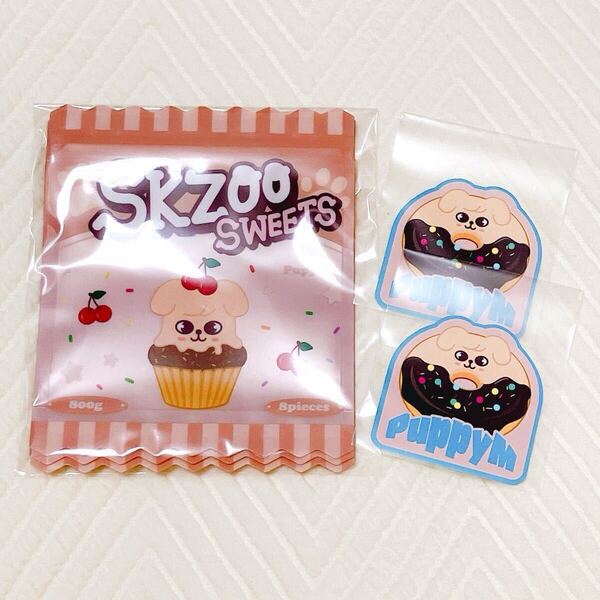 【新品】SKZOO POPUP STORE 2025 スキズ オンラインくじ E賞 ジップバッグ F賞 ステッカー PuppyM スンミン StrayKids【未開封】