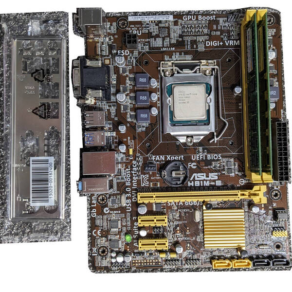 【中古】ASUS H81M-E + CPU(i7 4790)メモリ(16GB)SSD(256GB)セット
