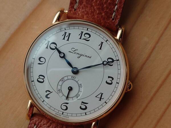 正規店購入 OH済み ロンジン LONGINES L4.767.8 クラシック ヘリテージ K18PG Cal.L609.3 自動巻き メンズ 34mm 18PKG