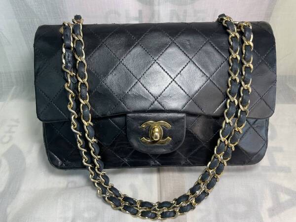 CHANEL シャネル マトラッセ Wフラップ チェーンショルダー バッグ156