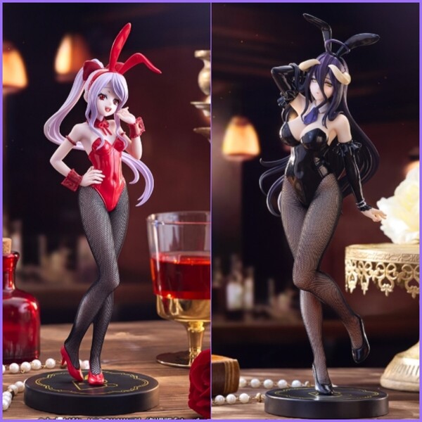 送料無料!!即決!!『BiCute Bunnies Figure シャルティア レッドver.&アルベド ブラックver. 2体セット』(バニー オーバーロード フリュー)