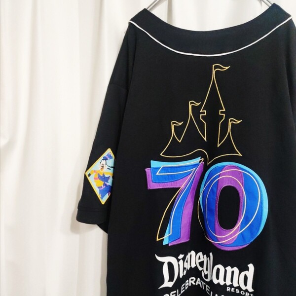 ロサンゼルス カリフォルニア ディズニーランド70周年限定商品 アニバーサリーベースボールシャツ XXXL 3XL