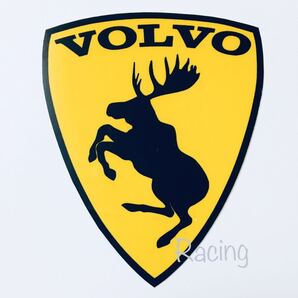 ボルボ 跳ねエルク ステッカー イエロー 黄 スウェーデン 国旗 フラッグ 240 xc70 xc 850 v50 v 940 960 xc90 v60 v70 v90 ポールスター