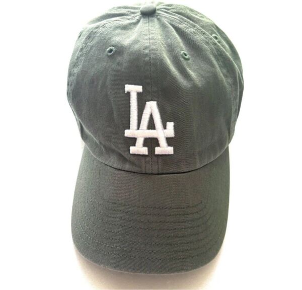 47BRAND CLEAN UP LOS ANGELES DODGERS ドジャース クリーンアップ キャップ モスグリーン カーキ MLB