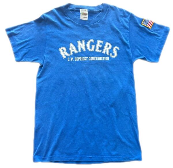 輸入古着 00s FRUIT OF LOOM MLB TEXAS RANGERS Tシャツ ブルー S テキサス レンジャーズ 古着 スポーツ フルーツオブルーム ヴィンテージ