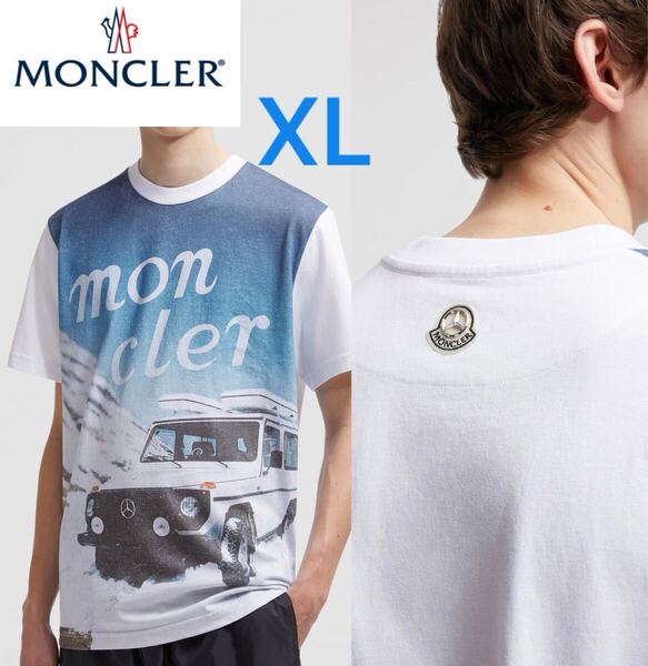 【MONCLER X MERCEDES-BENZ BY NIGO】モンクレール x メルセデスベンツ ×NIGO 半袖 Tシャツ トップス MONCLER 白 Moncler Genius XL