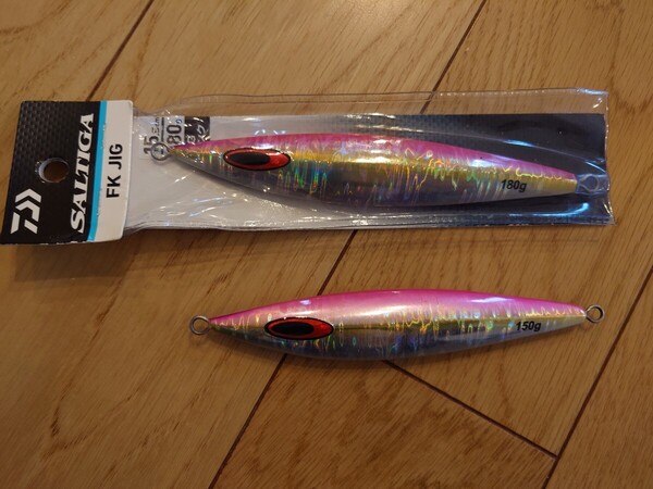送料込み ダイワ ソルティガ FKジグ FK 180g 150g ピンクシルバー