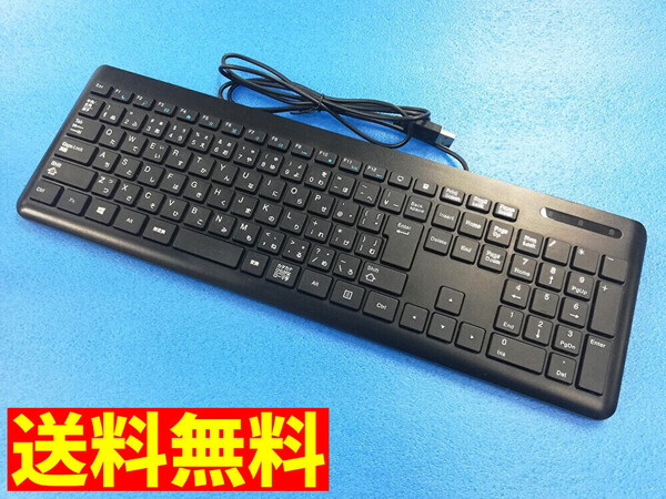 【送料無料】LITEON 有線キーボード USB テンキー付き 薄型 ライトン UCL111UBK1 ブラック (管理NoU257A)