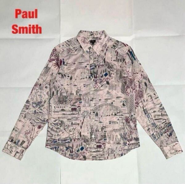 【人気】Paul Smith ポールスミス GLOBAL SKETCHBOOK PRINT SHIRT 総柄シャツ ユニセックス ハンドドローイング 153604 356M