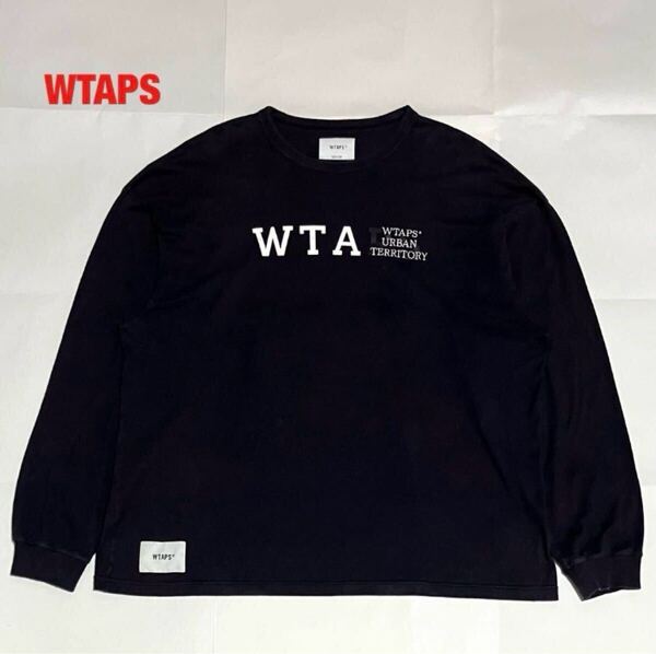 【人気】WTAPS ダブルタップス DESIGN 01 LS COTTON COLLEGE ロンT カレッジロゴ オーバーサイズ クルーネック 231ATDT-CSM03