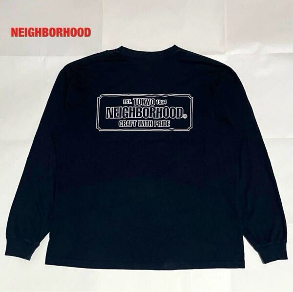 【人気】NEIGHBORHOOD ネイバーフッド NH. TEE LS-1 ロンT 両面プリント バイカラー ユニセックス クルーネック 232PCNH-LT01