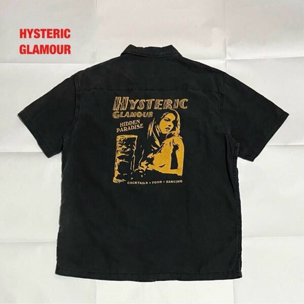 【人気】HYSTERIC GLAMOUR ヒステリックグラマー HIDDEN PARADISE刺繍 半袖ボーリングシャツ ヒスガール 定価24,200円 02172AH07