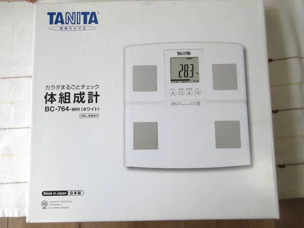 未使用 TANITA 体組成計 BC-764-WH タニタ 体重計 日本製 白 ホワイト 体脂肪計